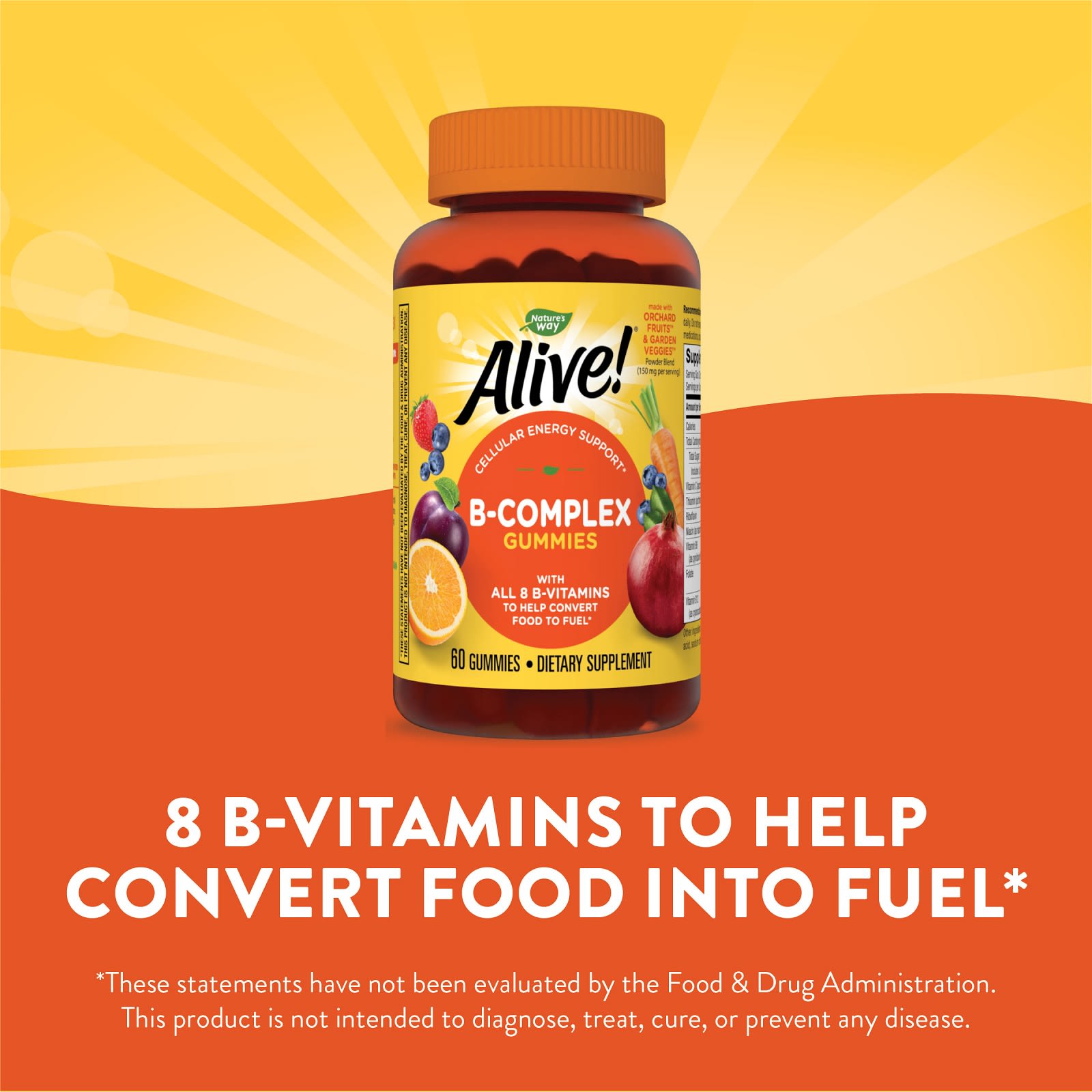 Nature's Way, Alive! B-Complex Gummies, Mango, 60 Gummies