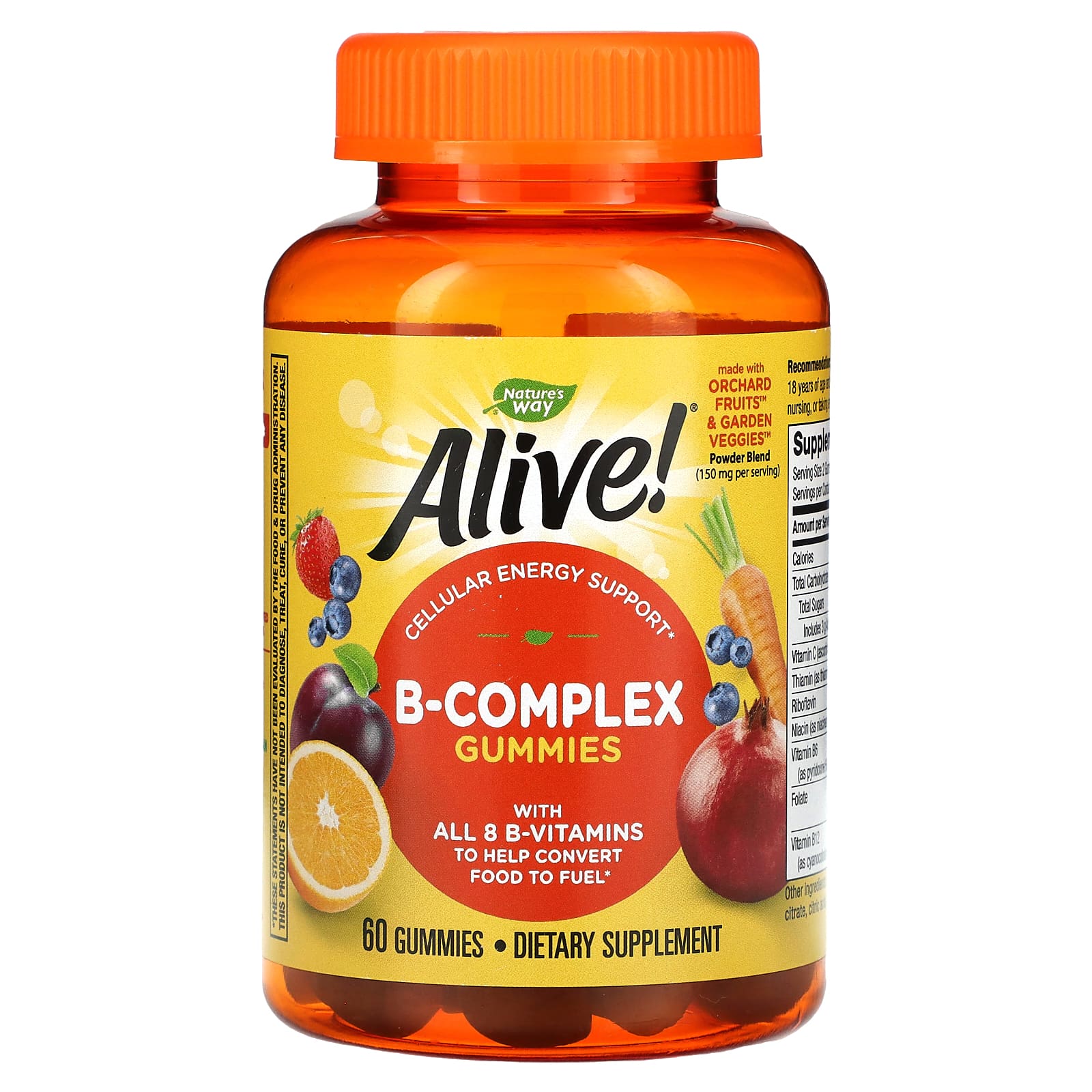 Nature's Way, Alive! B-Complex Gummies, Mango, 60 Gummies