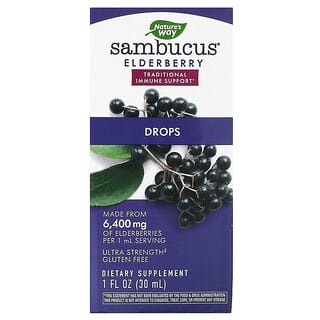 Nature's Way, Sambucus Elderberry, Drops, 1 fl oz (30 ml)