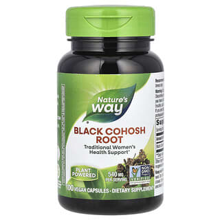 Nature's Way, Korzeń pluskwicy czarnej, 540 mg, 100 kapsułek wegańskich