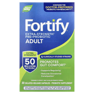 Nature's Way, Fortify®, Suplemento probiótico para adultos, 50.000 millones, 30 cápsulas de liberación retardada