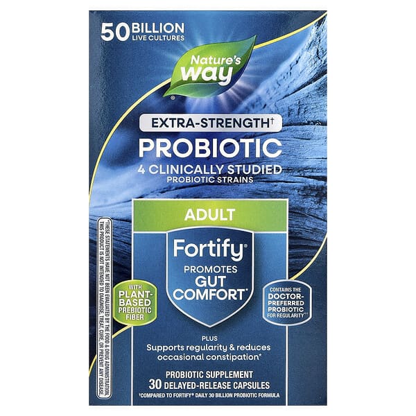 Nature's Way Fortify®, Probiotic, Adult, 50 Billion, 30 Delayed Release Capsules