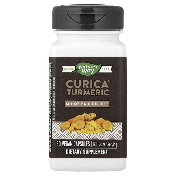 Nature's Way Curica® Turmeric, 60 Vegan Capsules (300 mg per Capsule)