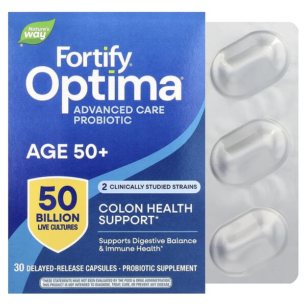 Nature's Way, Fortify®, Optima® Advanced Care Probiotic, Age 50+, 30 Delayed-Release Capsules — product photo 1