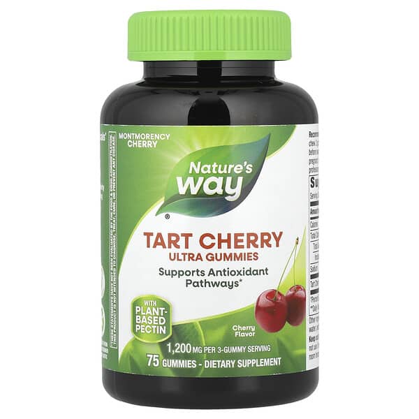 Nature's Way, 酸櫻桃，超級軟糖，櫻桃味，75 粒軟糖