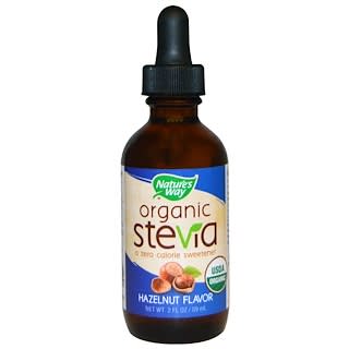 Nature's Way, Organic, Stevia, Hazelnut Flavor, 2 fl oz (59 ml)