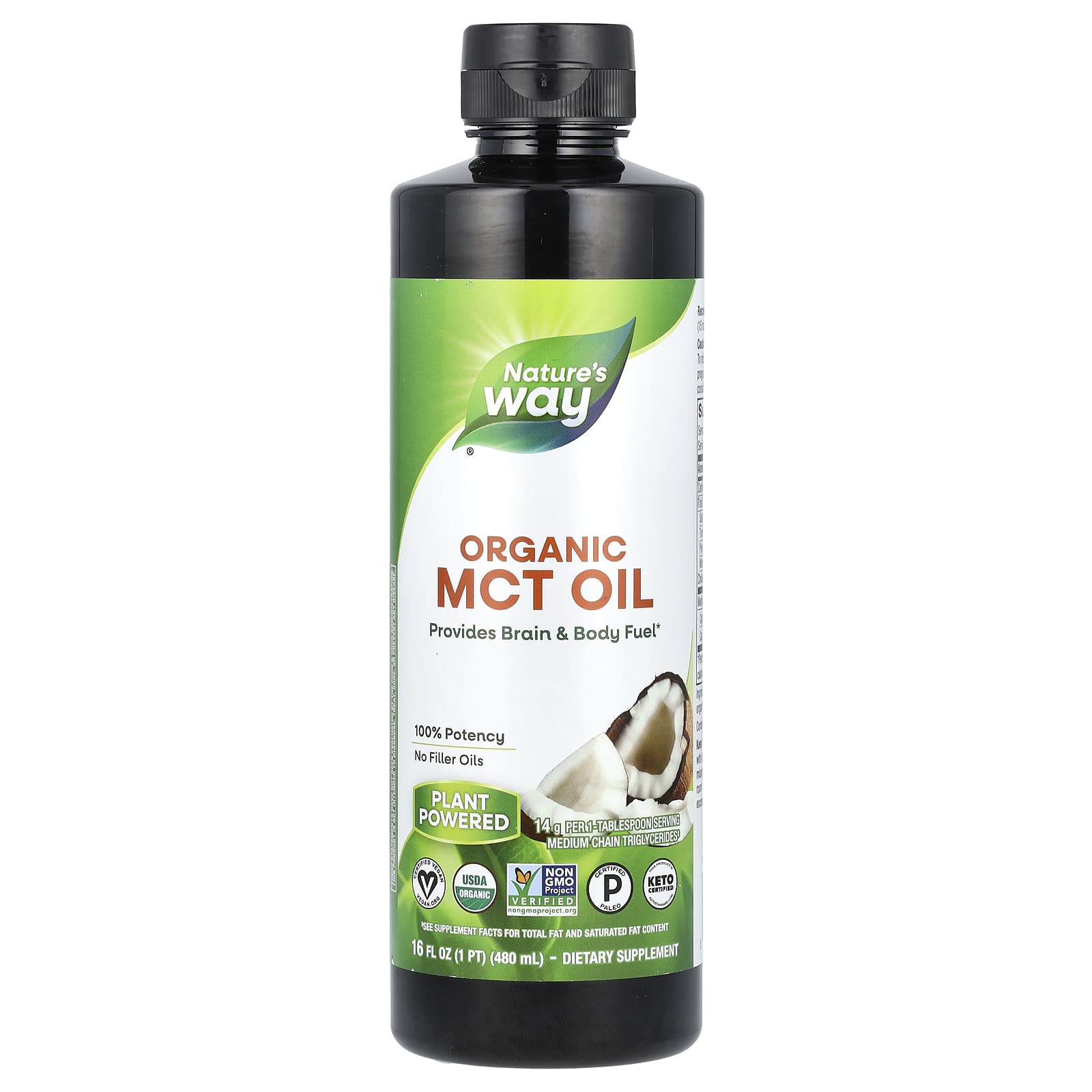 Organic MCT Oil, 16 fl oz (480 ml)