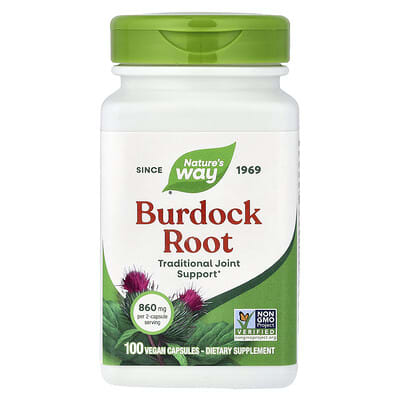 Nature's Way, Burdock, 100 Vegan Capsules (430 mg per capsule)
