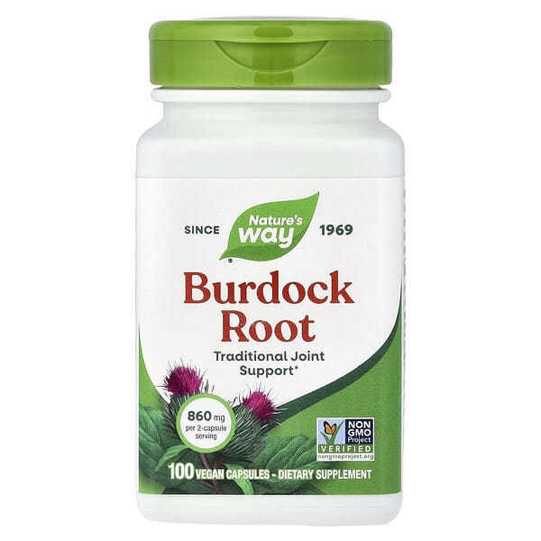 Burdock Root, 100 Vegan Capsules (430 mg per Capsule)