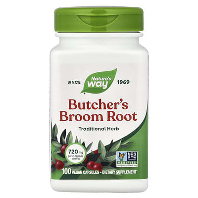 Nature's Way, Ruscus Root, 100 Vegan Capsules (360 mg per capsule)