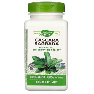 Nature's Way, Cascara Sagrada, 270 mg, 180 Cápsulas Veganas
