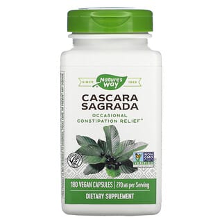 Nature's Way, Cascara sacrée, 270 mg, 180 capsules végétariennes