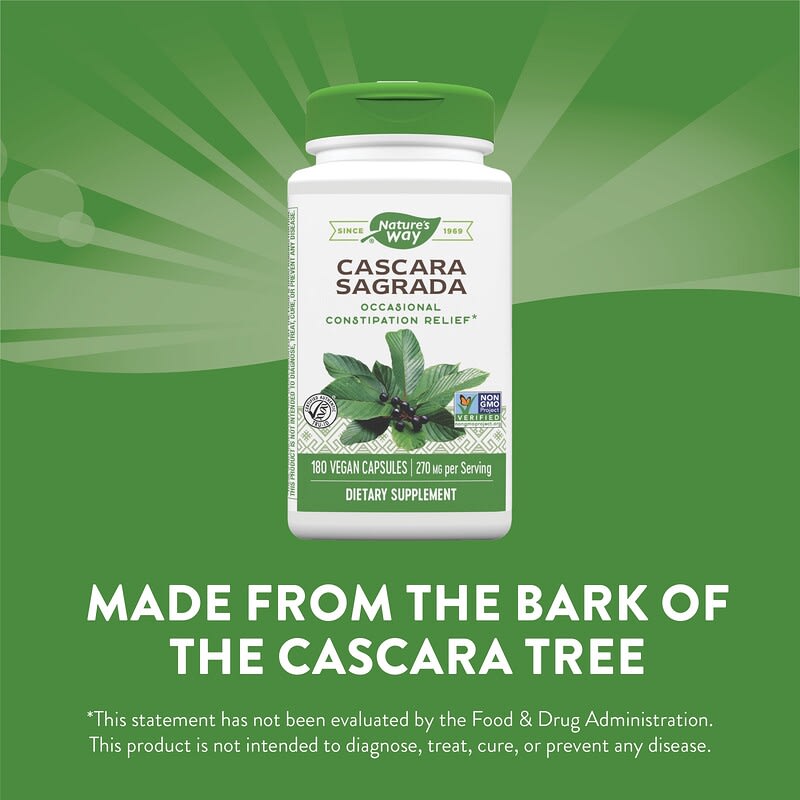 Nature's Way, Cascara Sagrada, 270 mg, 180 vegane Kapseln