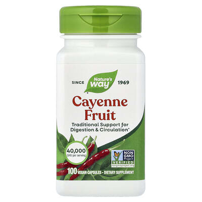 Nature's Way, Chili Pepper Fruit, 40,000 SHU/g, 100 Vegetarian Capsules