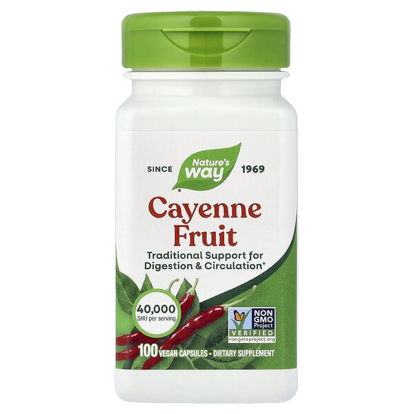 Cayenne Fruit, 40,000 SHU, 100 Vegan Capsules