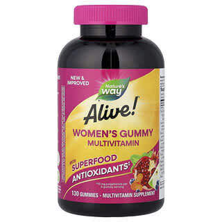 ناتشرز واي‏, أقراص للمضغ متعددة الفيتامينات للنساء من Alive!®‎، مزيج التوت، 130 قرصًا للمضغ