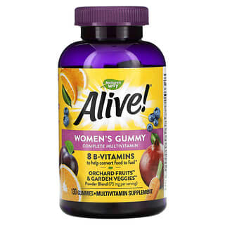 Nature's Way, Alive! комплексная мультивитаминная добавка для женщин, ягодный вкус, 130 жевательных конфет