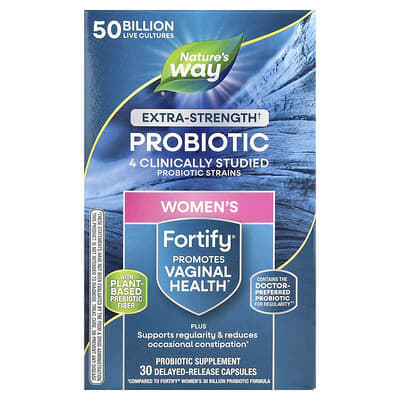 Nature's Way, Fortify® Women's Probiotic, 50 Billion CFU, 30 Delayed-Release Capsules