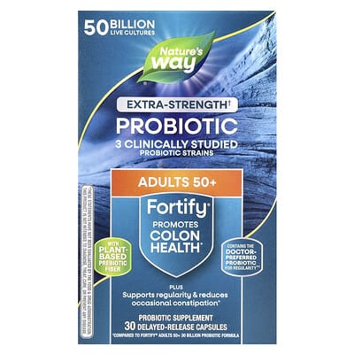 Nature's Way, Fortify®, Probiotic, Adults 50+, 50 Billion, 30 Delayed-Release Capsules