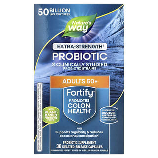 Nature's Way, Fortify®，特强型益生菌，50 岁以上成年人，500 亿，30 粒缓释胶囊