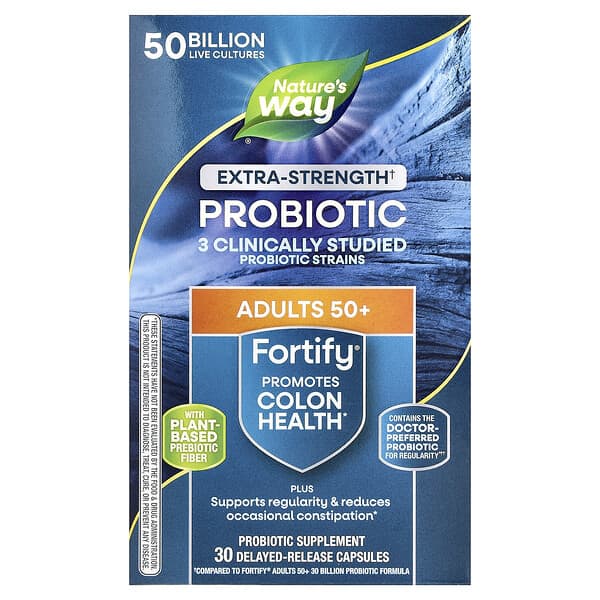 Nature's Way, Fortify®, 프로바이오틱, 50세 이상 성인용, 500억, 지연 방출 캡슐 30정