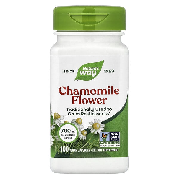 Chamomile Flower, 700 mg, 100 Vegan Capsules (350 mg per Capsule)