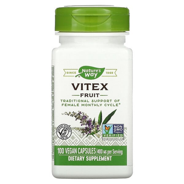 Nature's Way, Vitex Fruit, 400 mg, 100 Cápsulas Veganas