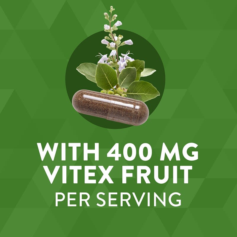 Nature's Way, плоды витекса, 400 мг, 100 веганских капсул