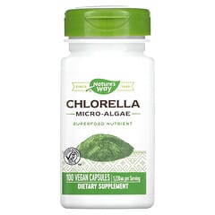 Nature's Way, Clorela, Microalgas, 410 mg, 100 cápsulas veganas