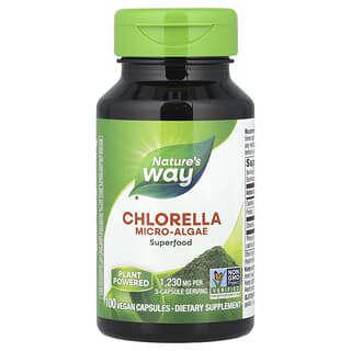 Nature's Way, Chlorella, Micro-Algae, 1,230 mg, 100 Vegan Capsules (410 mg per Capsule)