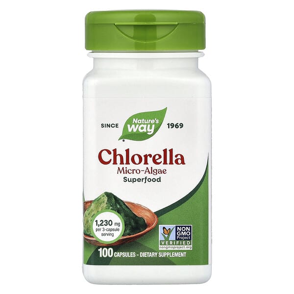 Chlorella Micro-Algae, 100 Capsules (410 mg per Capsule)