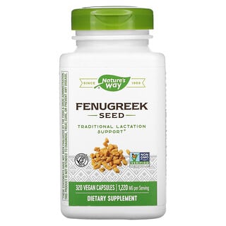 Nature's Way, Semilla de fenogreco, 610 mg, 320 cápsulas veganas