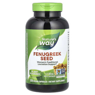 Nature's Way, Semilla de fenogreco, 1130 mg, 320 cápsulas veganas