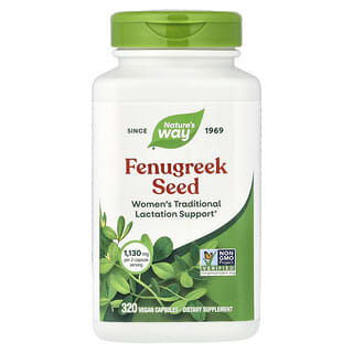 Nature's Way, Semilla de fenogreco, 320 cápsulas veganas (565 mg por cápsula)