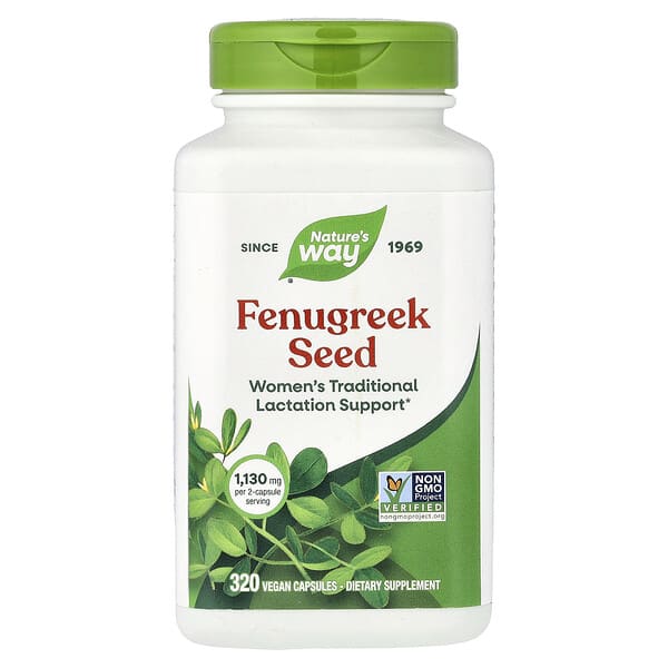 Nature's Way, Fenugreek Seed, 1,130 mg, 320 Vegan Capsules (565 mg per Capsule)
