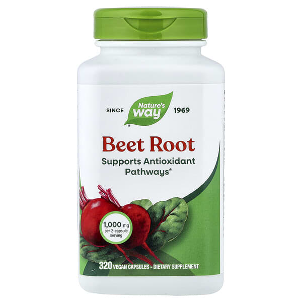 Nature's Way Beet Root, 320 Vegan Capsules (500 mg Per capsule)
