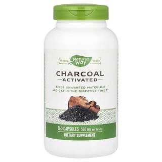 Nature's Way, Charbon actif, 560 mg, 360 capsules (280 mg pièce)