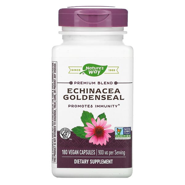 Nature's Way, Echinacea Goldenseal, Echinacea und Gelbwurzel, 450 mg, 180 vegetarische Kapseln