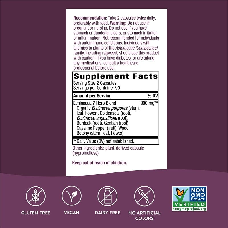 Nature's Way, Echinacea Goldenseal, Echinacea und Gelbwurzel, 450 mg, 180 vegetarische Kapseln