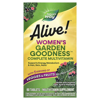 Nature's Way, Alive! Garden Goodness, мультивитамины для женщин, 60 таблеток