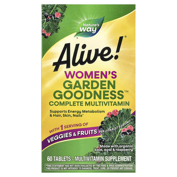 Nature's Way, Alive!® 女性 Garden Goodness™ 多面多維生素，60 片