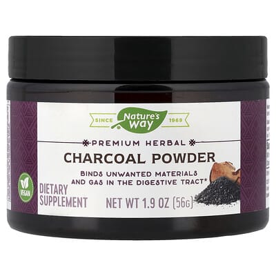 Nature's Way, Premium Herbal, Charcoal Powder, 1.9 oz (56 g)