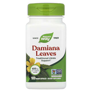Nature's Way, Listovi damiane, 100 veganskih kapsula (300 mg po kapsuli)
