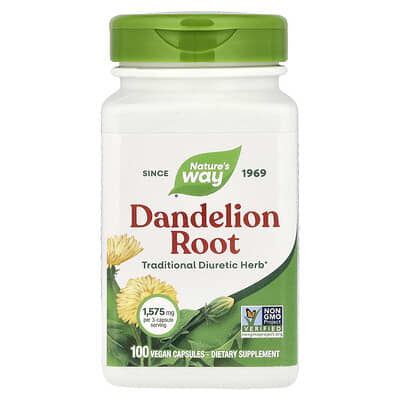 Nature's Way, Dandelion Root, 100 Vegan Capsules (525 mg per Capsule)