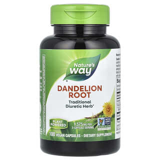 Nature's Way, Dandelion Root, Löwenzahnwurzel, 1.575 mg, 100 vegane Kapseln (525 mg pro Kapsel)