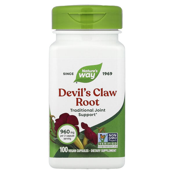 Devil's Claw Root, 100 Vegan Capsules (480 mg per Capsule)