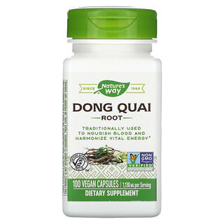 Nature's Way, Raiz de Dong Quai, 565 mg, 100 Cápsulas Veganas