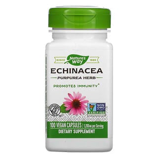 Nature's Way, Erva Echinacea Purpurea, 400 mg, 100 Cápsulas Veganas