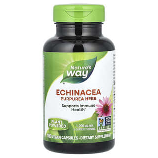 Nature's Way, Herba Echinacea purpurea, 1.200 mg, 180 Kapsul Vegan (400 mg per Kapsul)