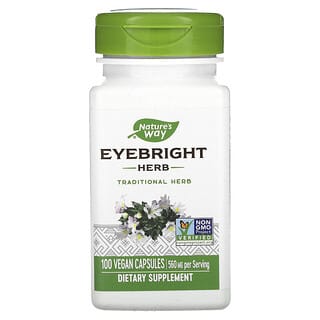 Nature's Way, Eyebright, Herb, 560 mg, 100 Vegan Capsules (280 mg Per Capsule)